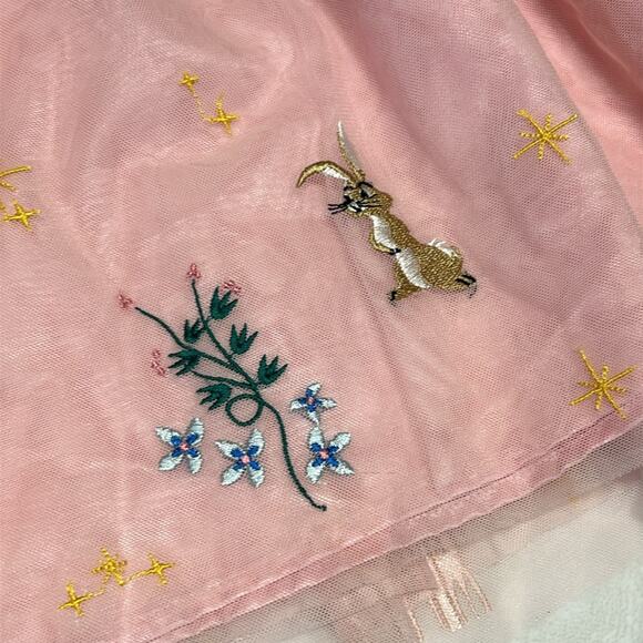 Hanna Andersson x Disney Sleeping Beauty Pink Embroidered Skirt Girls Size Small - Picture 4 of 8